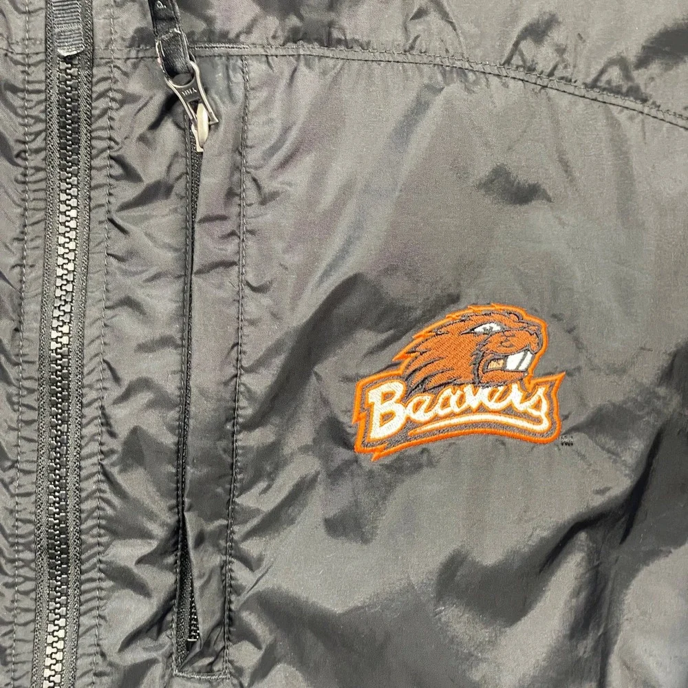 Columbia Oregon State Beavers Packable Raincoat Mens Black Orange Good Hooded L - Picture 7 of 16